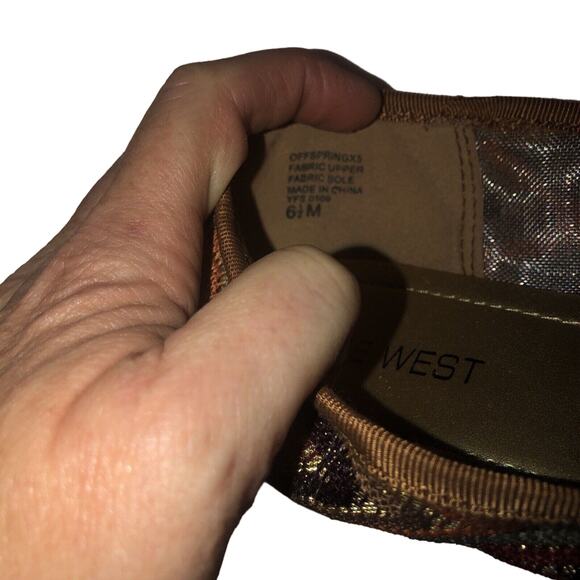 Nine‎ West Women's Offspring Ballet Flats Taupe Orange Size 6.5 M - Picture 4 of 9